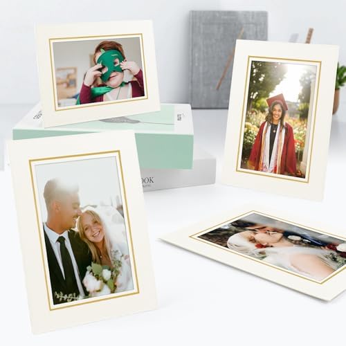 Golden State Art, Paper Picture Frames, 4X6, Ivory Gold Lining, 100 Pack - Image 3