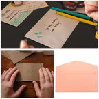 50pcs Iridescent Paper Invitation Envelopes Pink for Banquet - Image 3
