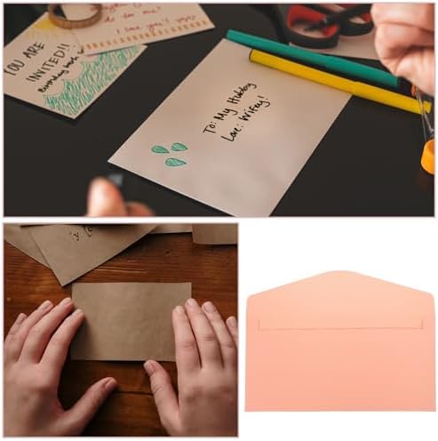 50pcs Iridescent Paper Invitation Envelopes Pink for Banquet - Image 3