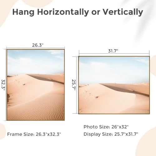 26x32 Metal Picture Frame, Aluminum Poster Frame with Real Glass, Bronze - Image 2