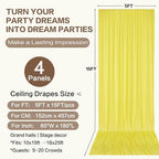 20ft×15ft Yellow Backdrop Curtain for Wedding Parties - Image 6