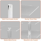 YestBuy 7 Tier Square Acrylic Maypole Cupcake Stand Cupcake Tower Stand, Premium Cupcake Holder, Display for Pastry Wedding Birthday Party - Image 6