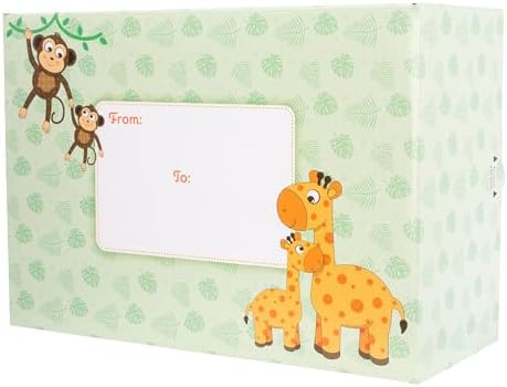 Decorative Shipping Boxes Decorated Gift Boxes For Mailing Birthday Gifts & Holiday Presents, 6 Pack of Everyday Shipping Boxes, Multiple Sizes and Designs, Baby Animals, Medium by PackRite