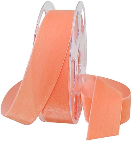 Morex Ribbon 012 Nylvalour Swiss Velvet Ribbon, Coral by MorexRibbon