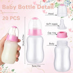 TrelaCo 20 Pcs Bottle Chug Game, Pink Flower Baby Shower Favors - Image 3