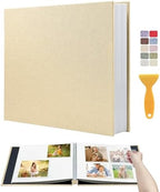 Large Photo Album Self Adhesive Scrapbook Album for 4x6 5x7 8x10 Pictures DIY Photo Book for Wedding, Anniversary, Christmas, Baby Shower, Ideal for Preserving Precious Moments by HoneyTolly