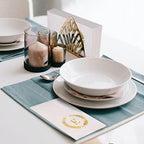 200 Pack Monogrammed Disposable Napkins Gold Foil Letter E Guest Napkins Initial Disposable Hand Paper Towels for Wedding Engagement Baby Shower Party Home Kitchen Bathroom Dinner Decorative Towels - Image 6