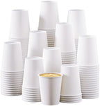 Turbo Bee 10 oz Disposable Coffee Paper Cups,270 Pack Hot Drinking Cups,White Paper Party Cups by TurboBee