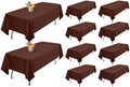 Showgeous 60x102 Inch Brown Rectangle Tablecloth 10 Pack Fit 6FT Table by Showgeous