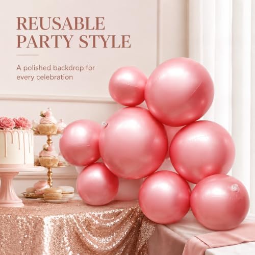 Garland Balloons Reusable, PVC Party Decor Arch Kit，7balls-Purple - Image 2