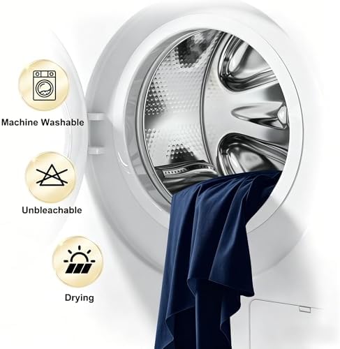 Wish Care Navy Blue Table Clothes for Rectangle Tables 6ft, Wrinkle Resistant Fitted Table Cloth with Pleated Ruffle Skirts for Banquet Wedding Baby Shower Folding Tables - Image 6