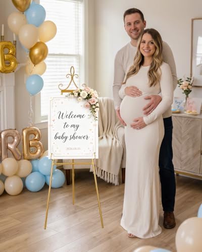 53.9" Gold Easel Stand for Sign, 2 Pack Display Easel for Wedding Sign - Image 3