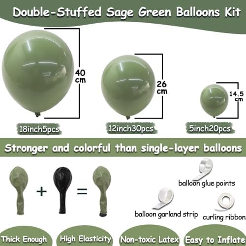 Dusty Green Orange Balloon Garland Double Stuffed Sage Green Blush Tan Balloon Arch Kit for Birthday Baby Shower Gender Reveal Wedding Party Decor - Image 5