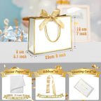 DOYIDE 50 Pcs Thank You Gift Bags with Tissue Paper & Handles, 9x7x3.1inch - Image 4