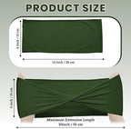 MDS Pack of 50 Spandex Chair Sashes Without Slider Buckles – Olive Green - Image 2