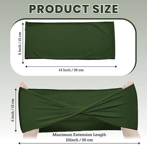 MDS Pack of 150 Spandex Chair Sashes Without Slider Buckles – Olive Green - Image 2