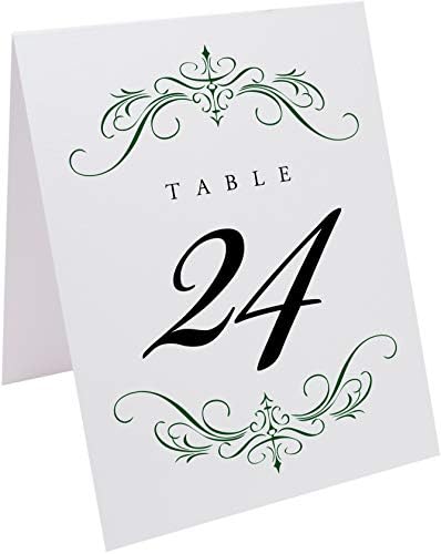 Classic Flourish Table Numbers, Hunter Green, 1-125 - Image 2