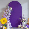 7.2FT Purple Arch Backdrop Cover - Polyester Fitted Wedding Arch Stand Covers Round Top Chiara Arch Backdrop Cover for Birthday Party Banquet Photo Background Decoration by WishCare