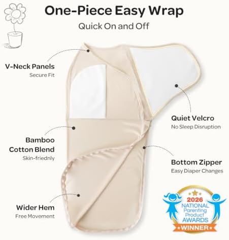 Momcozy Swaddles for Newborns, Quiet Fastener Swaddle for Infant 0-3 Months - Image 2