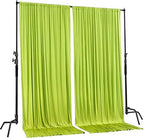 AK TRADING CO. 10 feet x 8 feet Polyester Backdrop Drapes Curtains Panels with Rod Pockets - Wedding Ceremony Party Home Window Decorations - Light Green, 2 Pack - Image 4