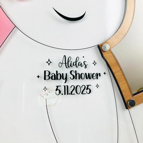 Unicorn Baby Shower Guest Book Alternative - Wooden Frame Drop Box - Image 3