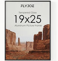 FLYJOE 19x25 Metal Picture Frame - Black Aluminum Picture Frames with Real Glass, Wall Mounting Horizontally or Vertically, Diploma, Certificates and Decor for Wall Gallery 25x19 Frame, Black by FLYJOE