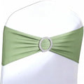 50 Pack Sage Green Chair Sashes, Chair Bands for Folding Chairs, Chair Ties Bows with Buckle Slider for Wedding Party Banquet Decoration by JFDYDM