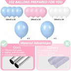 2 Sets Adjustable Balloon Column Stand Kit with Bases（Pink Blue） - Image 3