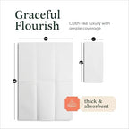 Linen-Feel European-White Paper Napkins - Decortive Cloth-Like Disposable Dinner Napkins - Soft And Absorbent. For Kitchen, Party, Wedding, Bathroom Or Any Occasion. (Pack of 200) - Image 3