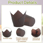 1000 Pcs Tulip Cupcake Liners Solid Tulip Cups Holders Wrappers Greaseproof Baking Cups Muffin Baking Cupcake Liners for Wedding Baby Showers Birthday Party(Classic Style) - Image 3