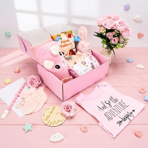 Defresit 13Pcs Baby Shower Gift, Baby Girl Gift Basket - Image 4