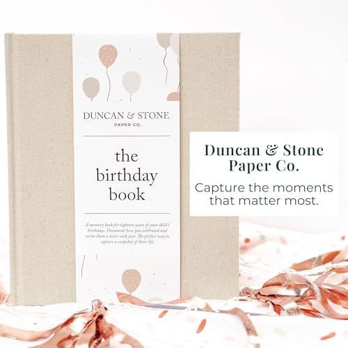 Duncan & Stone Hardcover Birthday Book & Baby Memory Album, 72 Pages - Image 4