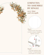Wedding Arch, Metal Arch Backdrop Stand, Garden Arch, White, 7.2FT - Image 4