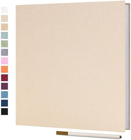 Vienrose Large Photo Album Self Adhesive for 4x6 8x10 10x12 Pictures Scrapbook Album DIY Scrap Book 40 Sticky Pages with A Metallic Pen 13"x12.6"40 Pages by Vienrose