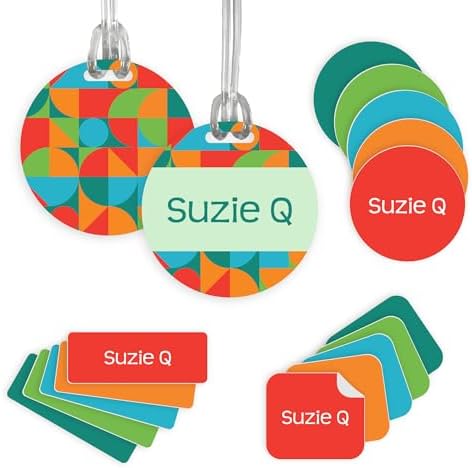 InchBug Personalized Name Label Combo Pack, 97-Piece, Beach Ball by Inchbug