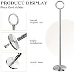 Urban Deco 12PK Table Number Holders Place Card Holders 12 Inch Table Card Holders Steel Card Holders for Photos, Food Signs, Memo Notes, Weddings, Restaurants, Birthdays (Silver) - Image 3