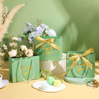 Jetec 45 Pcs Mini Thank You Gift Bag with Handle, Green/gold - Image 2
