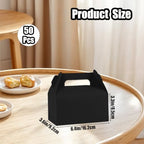 ZSDRTYU Treat Boxes, 50 Pcs Gable Boxes Party Favor Boxes, Kraft Gable Treat Boxes For Christmas Party Decorations Birthday Favors (Black) - Image 2