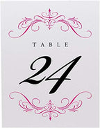 Classic Flourish Table Numbers, Fuschia, 1-30 - Image 4