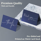 Thank You Cards | Bulk Greeting Cards | 100 Pack (Navy Blue) - Image 5