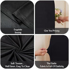Black Arch Backdrop Cover for Wedding, Set of 2 Stretchy Spandex Fitted Arch Stand Cover for Baby Shower, Birthday Party Decor, Chiara Backdrop Cover with Double-Sided Design(7.2FT 6FT, Black) - Image 4