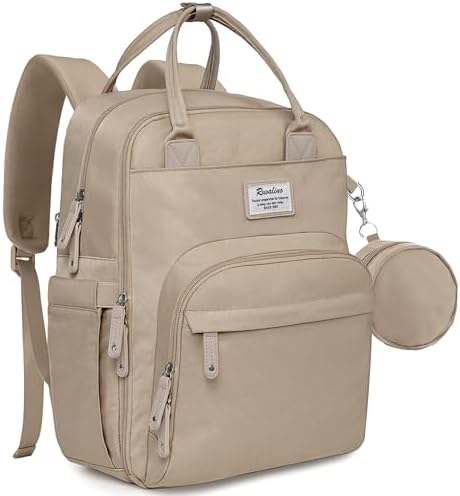 RUVALINO Baby Diaper Bag Backpack with Changing Pad, Waterproof, Clay by RUVALINO