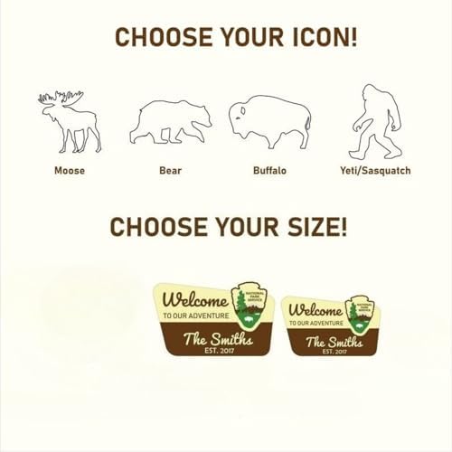Personalized 3D National Park Service Family Name Welcome Sign,Welcome To Our Adventure National Park Sign for Engagement,Wedding,Baby Shower,House Decorative Signs & Plaques (20"x12"/20.8x31.2cm) - Image 6