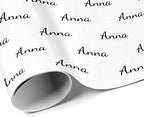 MyPupSocks Custom Name Wrapping Paper, Name White Personalized Logo Gift Wrap Paper Funny Wrapping Paper Roll 58x23 for Boys Girls Kids Birthday Christmas Anniversary 3 Rolls - Image 3