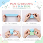 Macaron Paper Chain Kit with Streamers, Garlands & Balloons for Birthday - Image 6