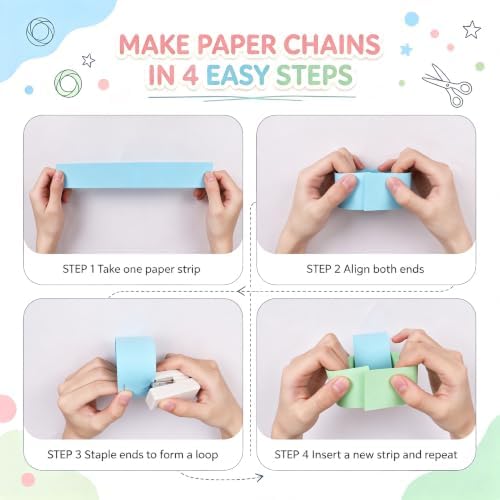 Macaron Paper Chain Kit with Streamers, Garlands & Balloons for Birthday - Image 6