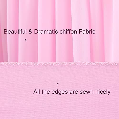 10ft x 10ft Pink Backdrop Drapes, Wrinkle-Free Sheer Chiffon Fabric Backdrop Curtain, Wedding Arch Draping for Ceremony, Party, Galentines Day Decor, Photo Booth Background - Image 6