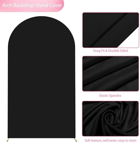 Wokceer 7.2FT Arch Backdrop Stand and Cover Set,Arch Stand with Black Cover - Image 4