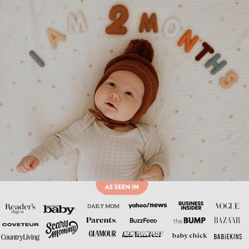 Baby Monthly Milestone Numbers – Signs & Photo Props – Soft Felt Letters & Numbers for Baby Announcement, Newborn Photography, Neutral - Image 5