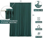 Hunter Green Backdrop Curtain for Parties Wrinkle Free Dark Green Photo Curtains Backdrop Drapes Fabric Decoration for Baby Shower Birthday Party Photography 5ft x 8ft,2 Panels - Image 5